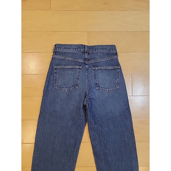 AYR Denim The Beat Barrel Leg Jeans Medium Wash Ankle High Rise Size 24 Preppy - Picture 7 of 9